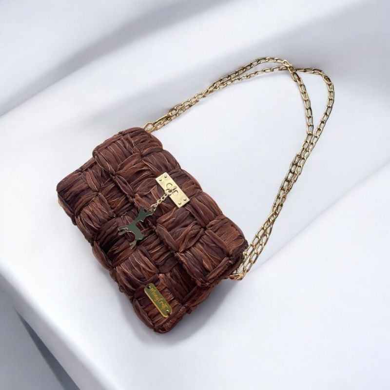 Tas Rajut Kanvas Pita Organdi