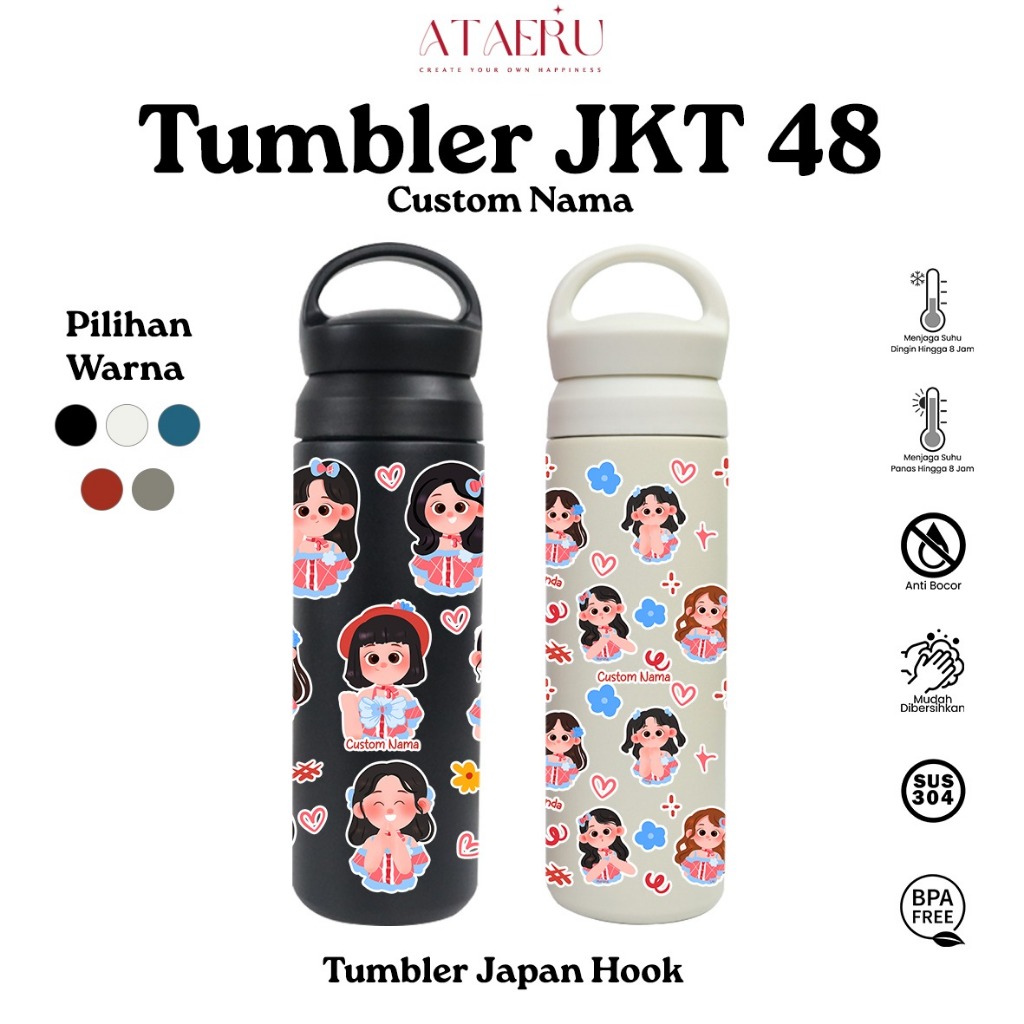 Tumbler Jkt48 Botol Minum Personil JKT48 Custom Nama JKT 48 Sukinanda #sukinanda