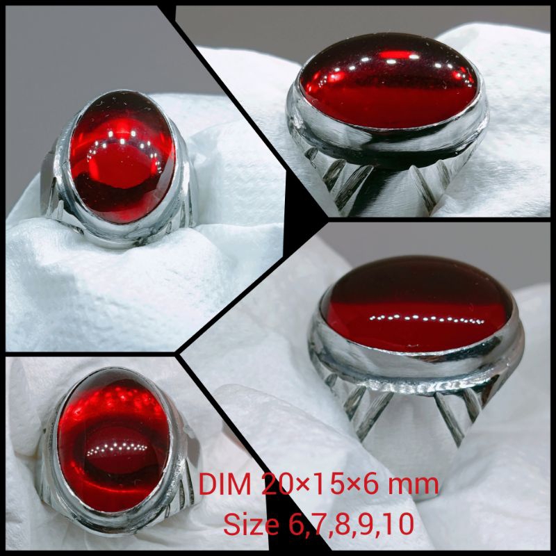 CINCIN BATU KING RUBY CRISTAL