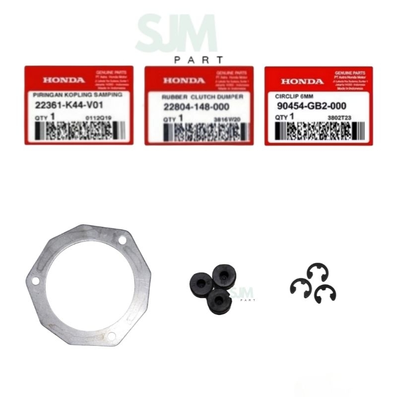 PLATE CLUTCH SIDE CIRCLIP 6MM RUBBER CLUTCH DUMPER PLAT PIRINGAN KOPLING SAMPING PLUS KLIP 6MM DAN K