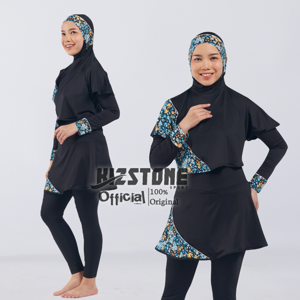 Baju Renang Balero Motif | Baju Renang Muslimah | Baju Renang Wanita
