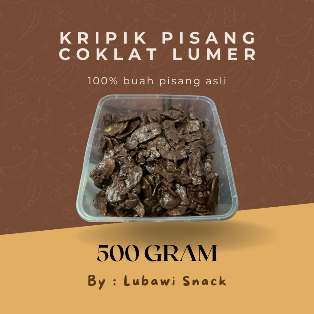 

Keripik Pisang Lumer Rasa Coklat 500 gr | Keripik Makanan