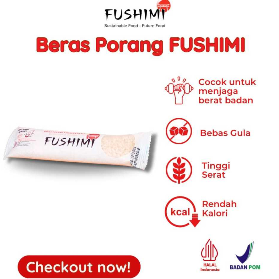 

40 Gram FUSHIMI Beras Porang Premium Alami Sehat Tinggi Serat Rendah Gula Baik Untuk DIet Diabetes