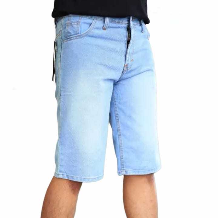 iou Celana pendek pria jeans bawah lutut