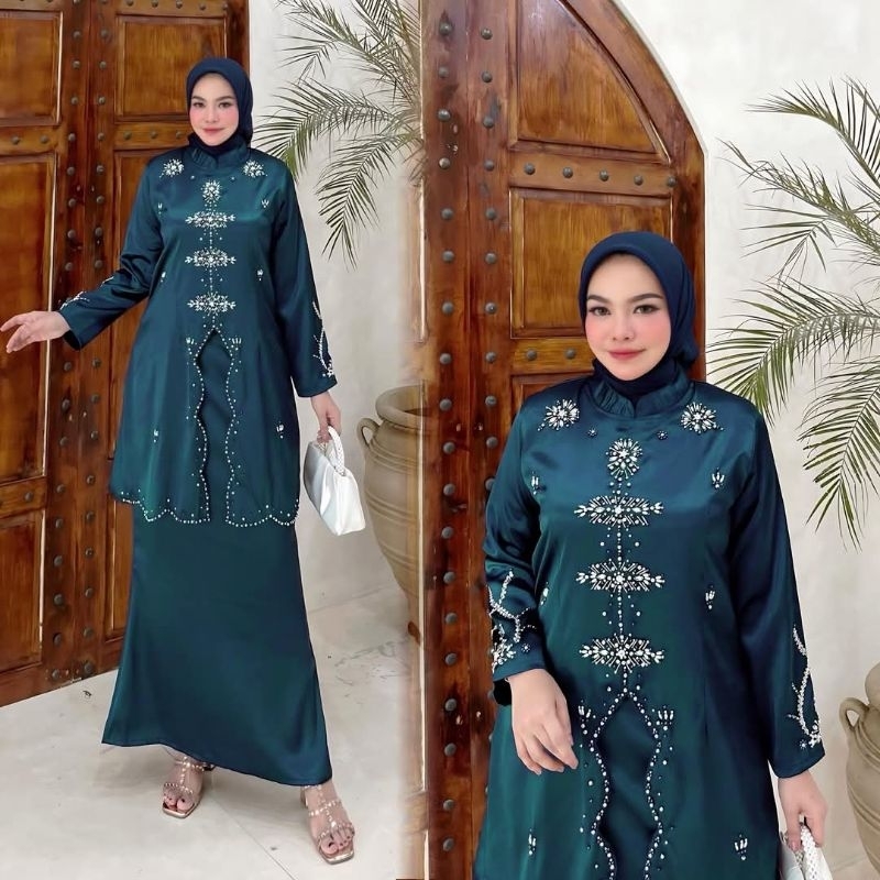 SETELAN  ROK TUNIK PAYET  KURUNG MELAYU  PELANGI JAYA