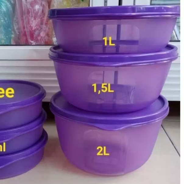 Mangkuk fresh bowl tuperware warna ungu tua eceran 1 pcs