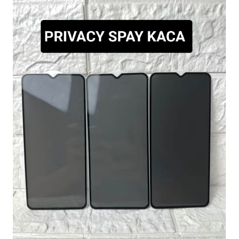 Tg Tempered Glass realme C21Y Privacy Spay Kaca