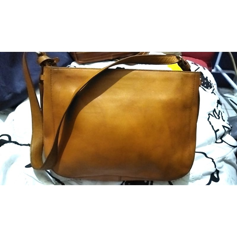 Tas kulit asli, preloved, tote bag