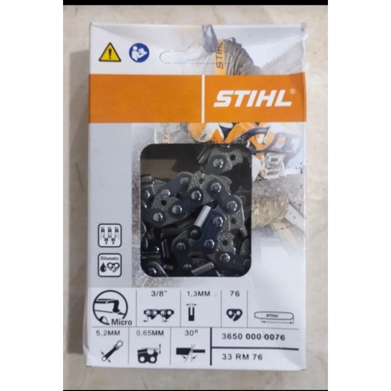 Rantai Chainsaw STIHL 22" 38T Untuk Senso 5200/5800 Potong Belah