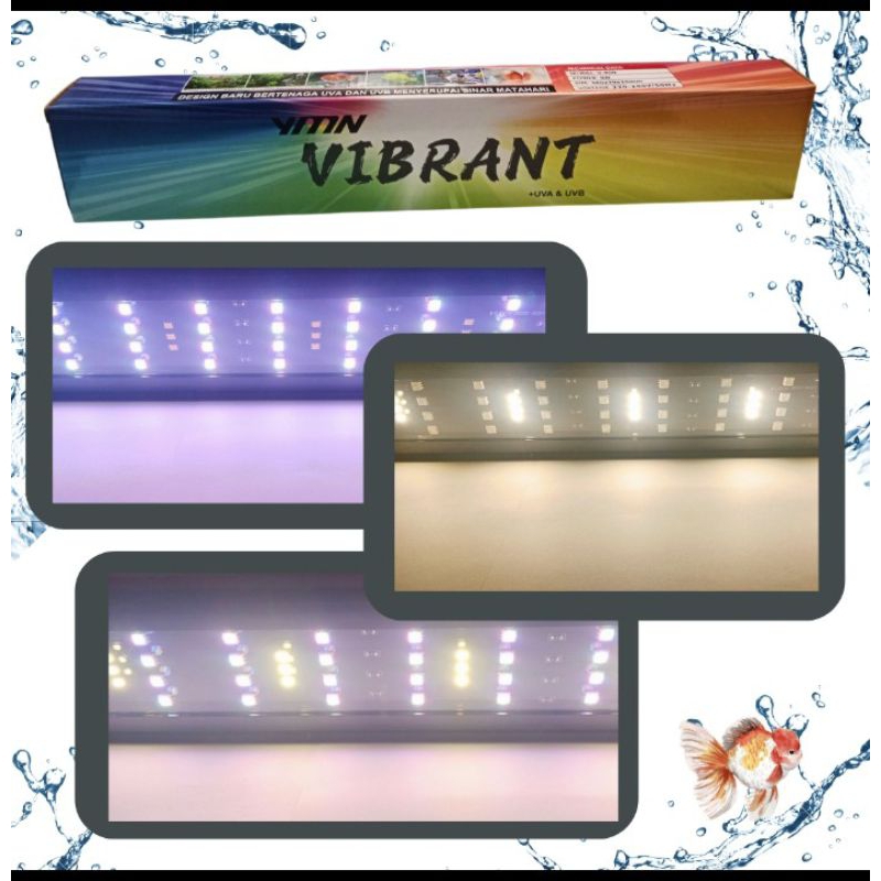Lampu Led Atas Aquarium Aquascape YMN / ROSSTON /KANDILA VIBRANT + UVA & UVB V 800