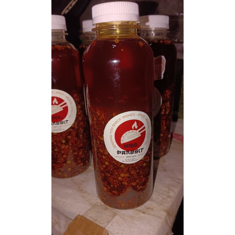 

Chili Oil Kemasan 250 ml 80% cabai 20% minyak