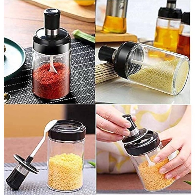 BOTOL BUMBU KACA | TEMPAT BUMBU DAPUR | PERLENGKAPAN DAPUR  / KOTAK TOPLES BUMBU