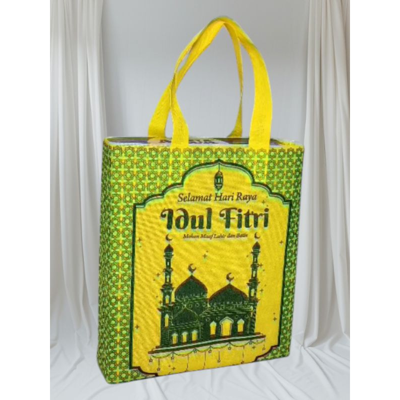 

Tas parcel lebaran tas sponbound Tas hari raya 38cmx45cm