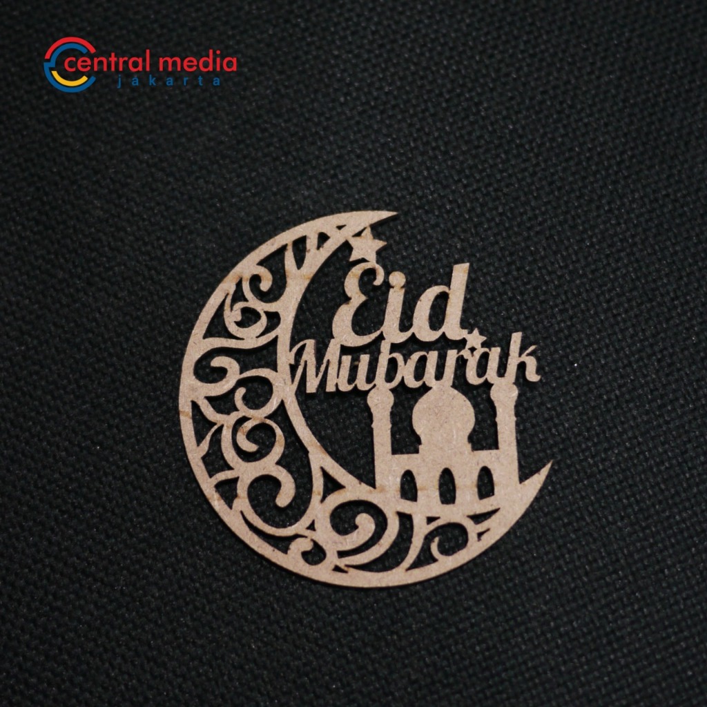 

Cake Topper Idul Fitri Kayu Tanpa Kaki MDF Dekorasi Kue Hampers Lebaran