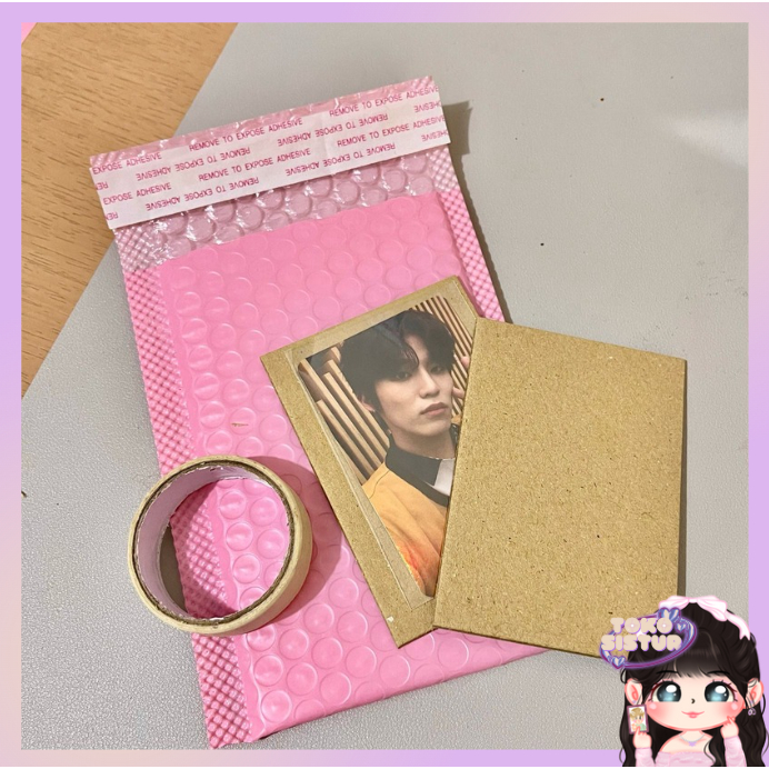 

[TS] paket eco packing set photocard hemat (BUBBLE POLYMAILER + YELLOWBOARD+ INNERSLEEVE + WASHITAPES) PACKAGING TERMURAH PHOTOCARD KPOP