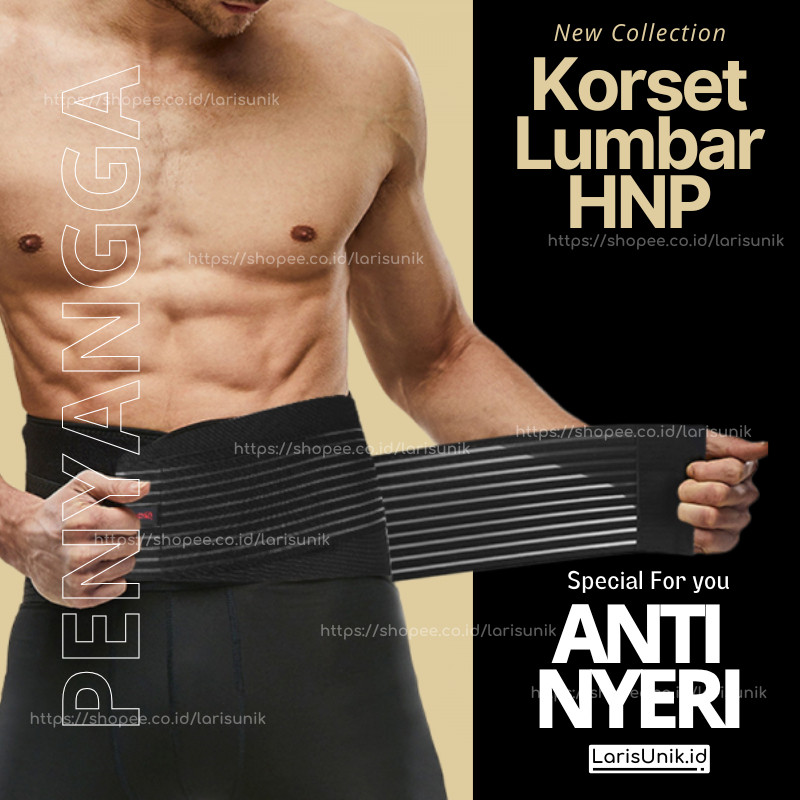 Sabuk Lumbal Lumbar HNP Penyangga Perut Pinggang Pakaian Korset Corset Penyangga Penegak Waist Back 