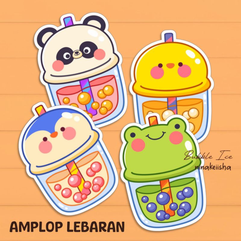 

Amplop Lebaran Bubble Tea Lucu Amplop Idul Fitri
