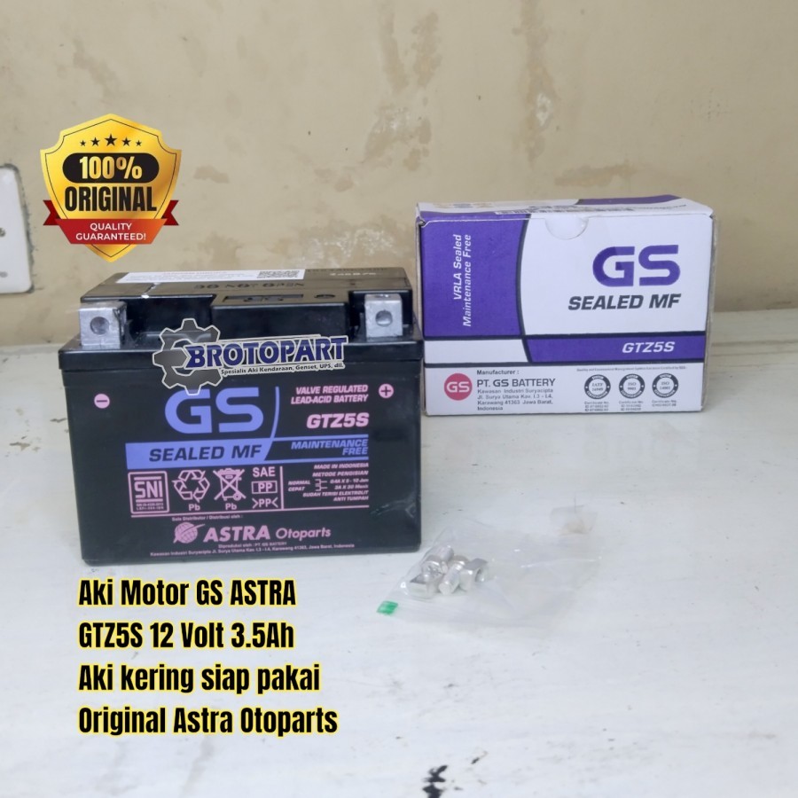 Aki Motor Kering Honda Verza, Blade, Megapro New, CS 1 GS ASTRA GTZ5S
