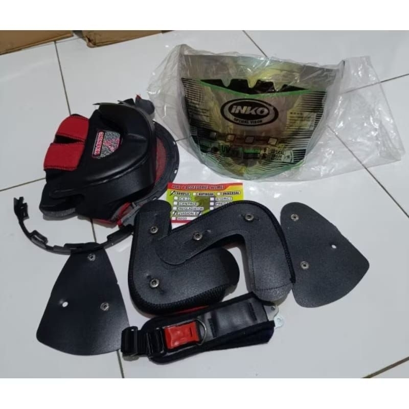 paket lengkap busa helm KYT 2VISION+Kaca helm KYT 2VISION