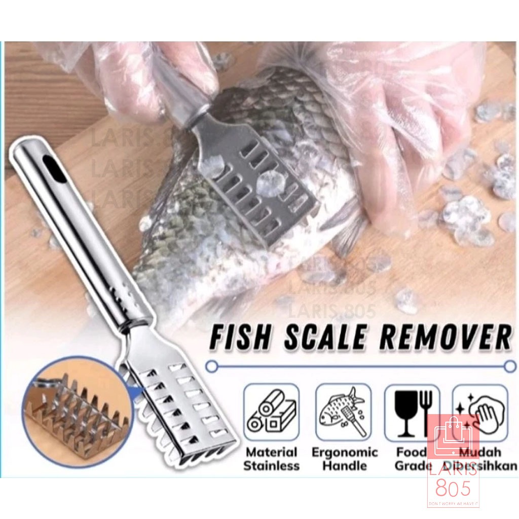 Pisau Pembersih Sisik Ikan / Pisau Sisik Ikan / Pengupas Sisik Stainless Steel