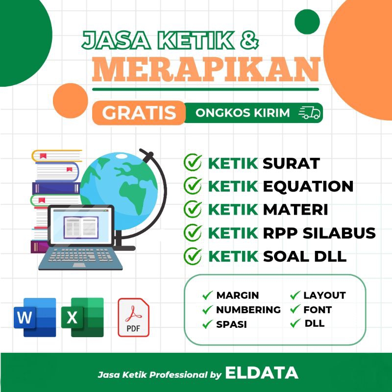 Jasa Ketik dan Merapikan Berbagai Dokumen | Ketik Materi | Surat | CV | Ketik Rumus Equation | RPP S