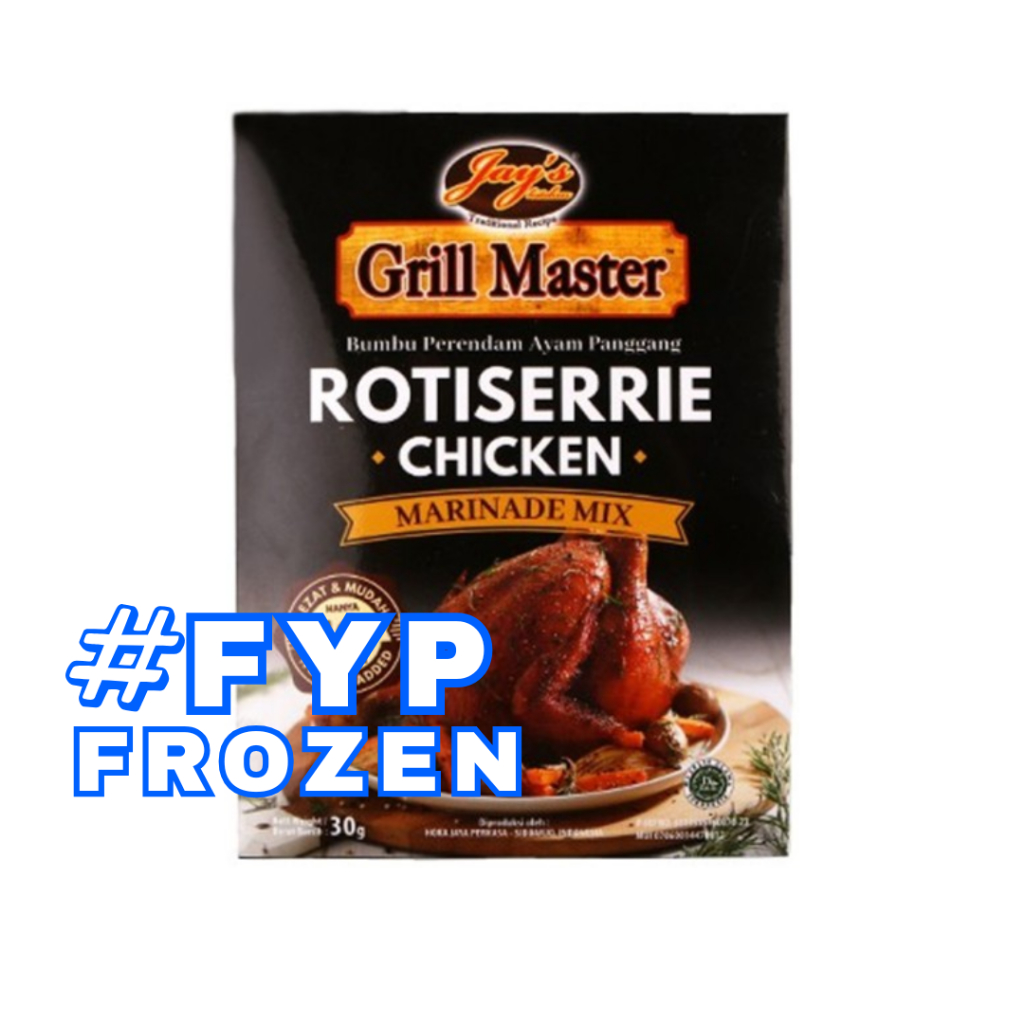 

GRILL MASTER ROTISSERIE CHICKEN 30G / BUMBU PERENDAM DAGING AYAM