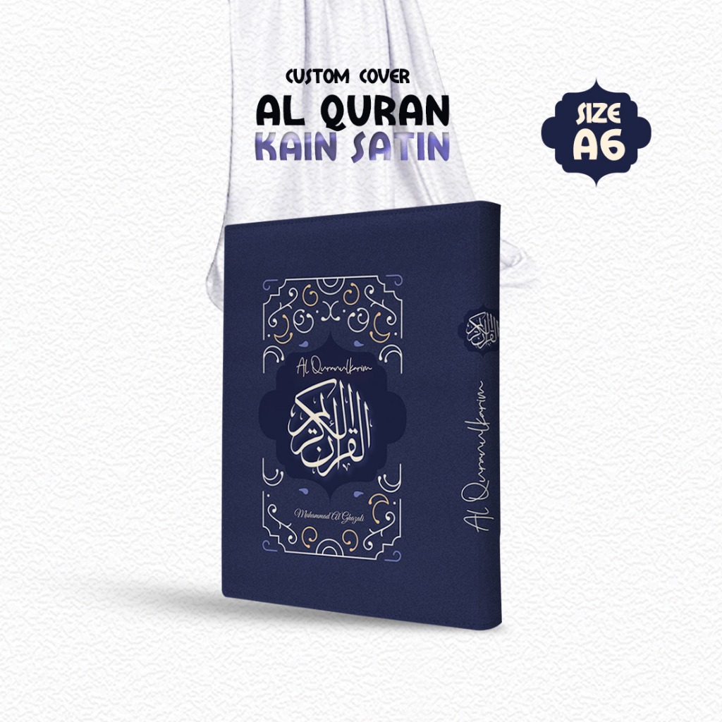 Kumpulan Al-quran Custom Kertas Qpp Size A6 Ada Latin Per kata Terjemah, Cover Bahan Kain Satin (Bis