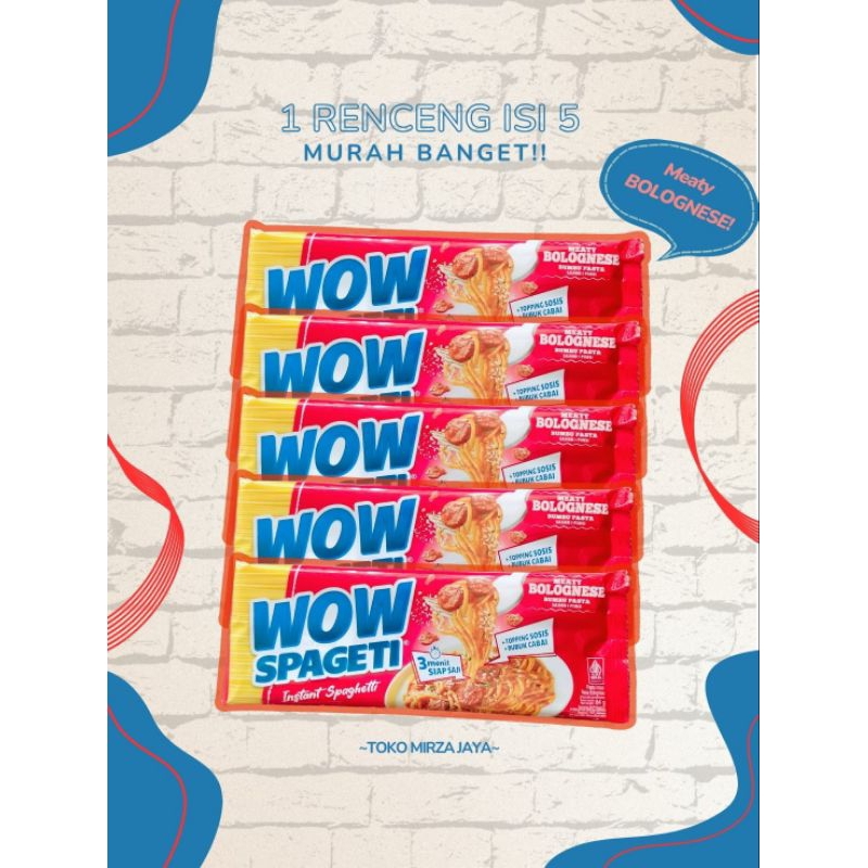

[5 pcs] Wow Spageti Carbonara Bolognese