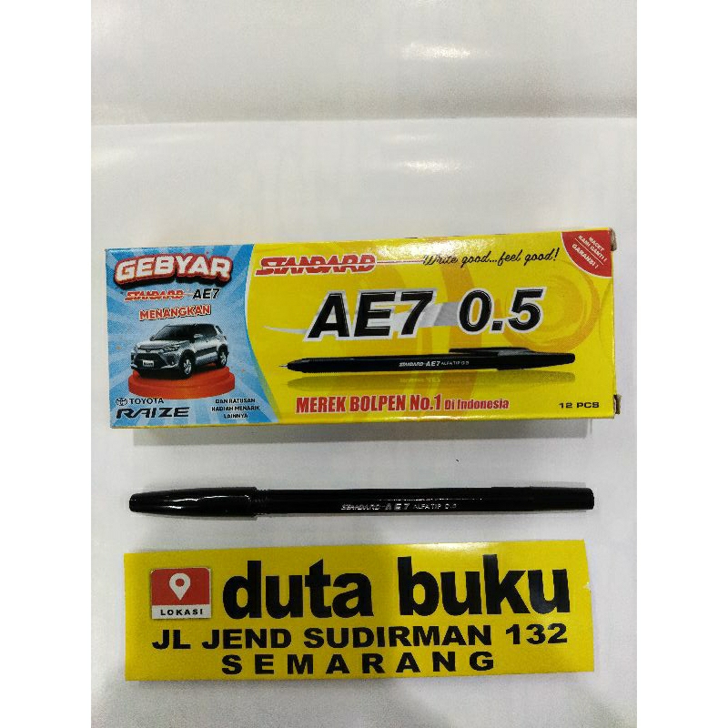 

(1 Pack / 12 Pcs) Pen Pena Bolpoin Pulpen Standard AE7 0.5mm