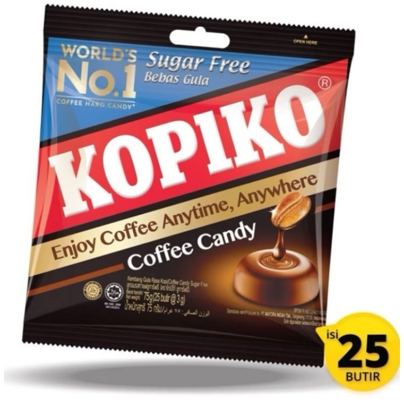 

Kopiko Sugar Free Permen Rasa Kopi 75 gram / Tanpa Gula / Low Fat