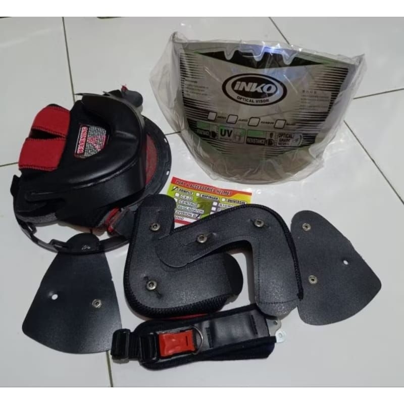paket lengkap busa helm KYT 2 Vision+kaca helm KYT 2 Vision
