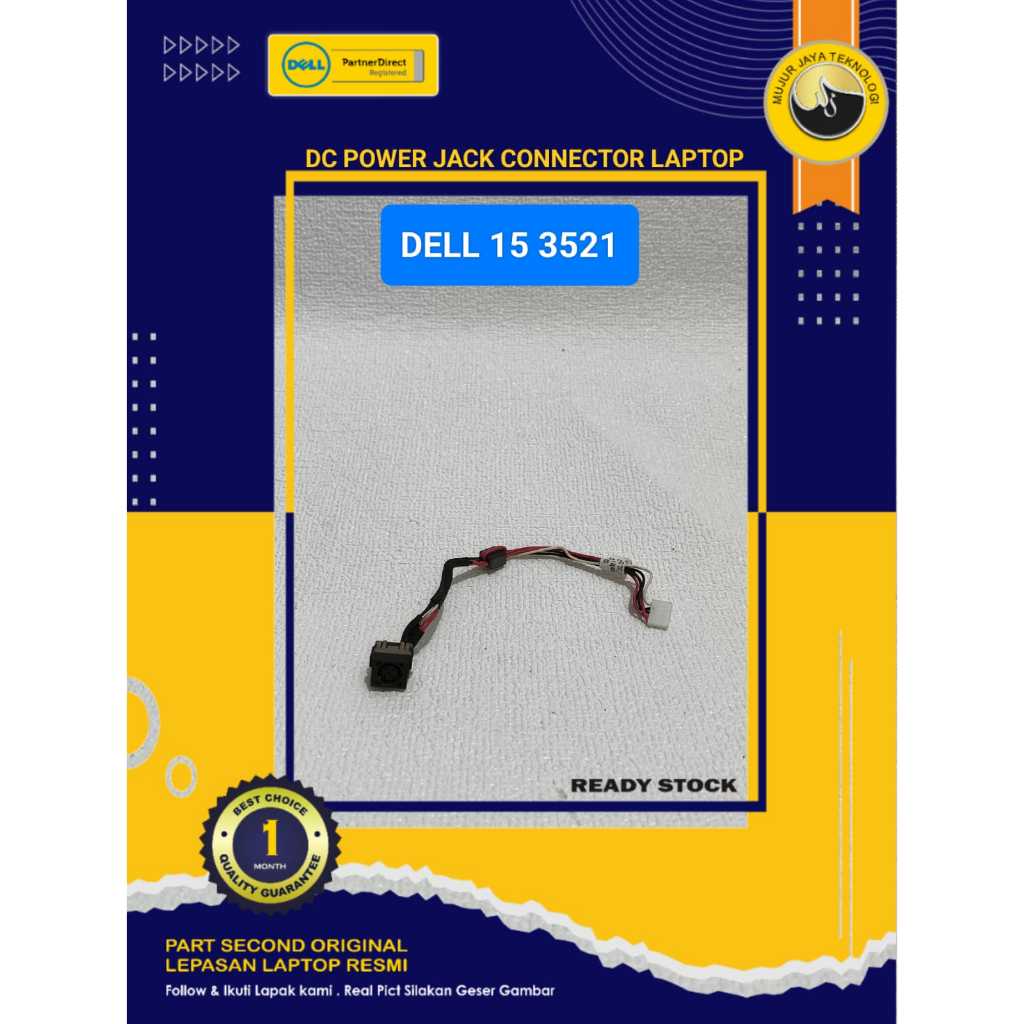 DC Power Jack Connector Konektor Laptop Dell Inspiron 15 3521 3537 5521 DC30100M900 Original Second