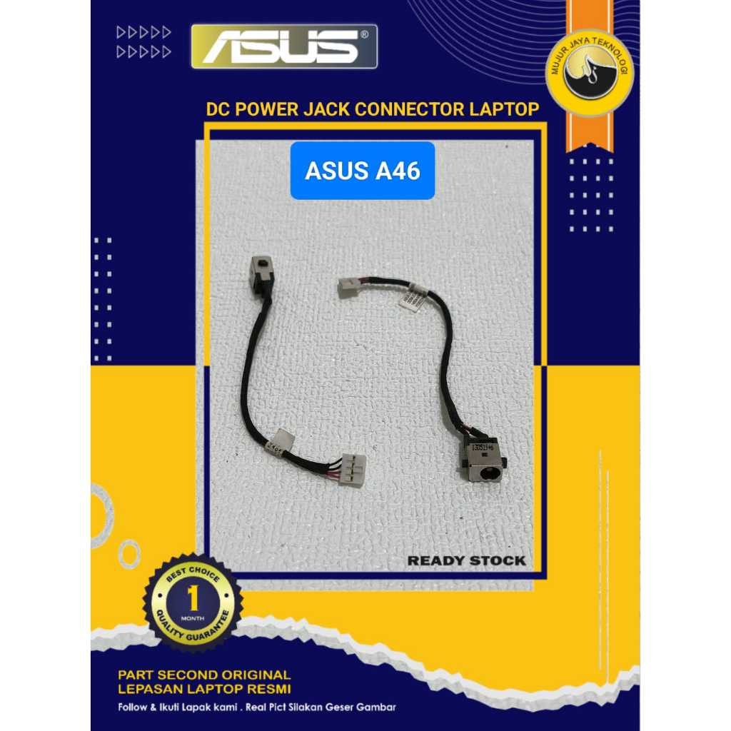 DC Power Jack Connector Konektor  Laptop ASUS A46C K46CA K46CB K46CM S46 S46C Original Second Normal