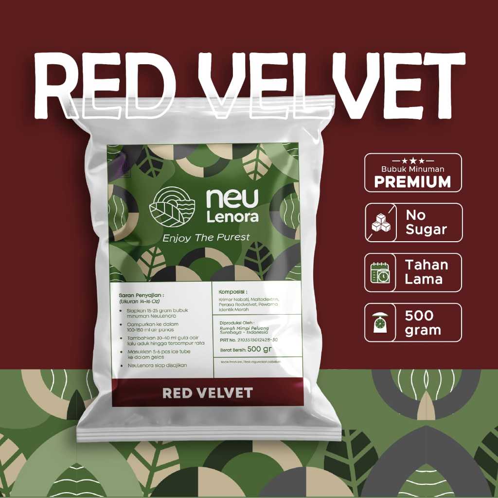 

NEULENORA Bubuk Minuman RED VELVET 500gram Premium Plain
