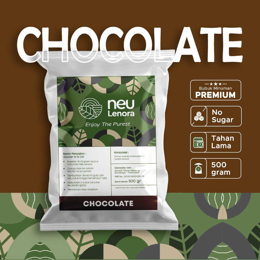

NEULENORA Bubuk Minuman CHOCOLATE 500gram Premium Plain