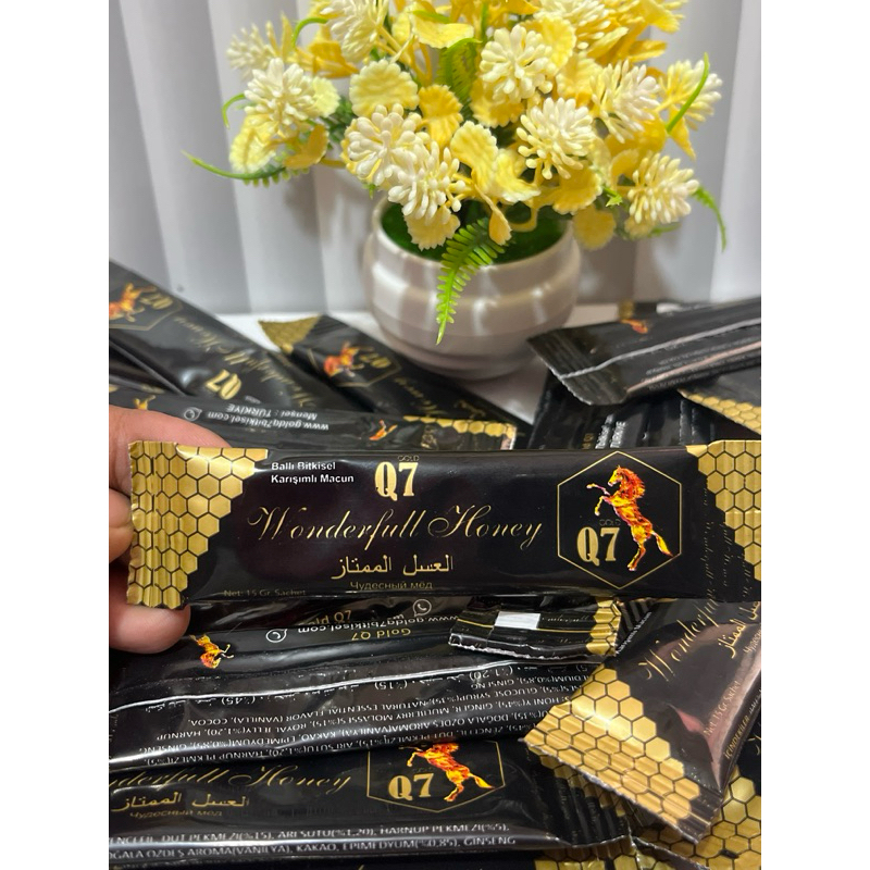 

Q7 Gold wolderfull Honey excellent for men/macun saset 15gram madu turki
