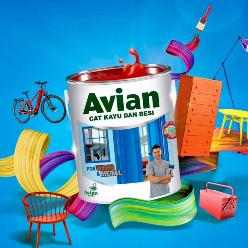 CAT AVIAN - SW SUPER WHITE - 200cc - Cat Besi dan Kayu (Avian Brands)