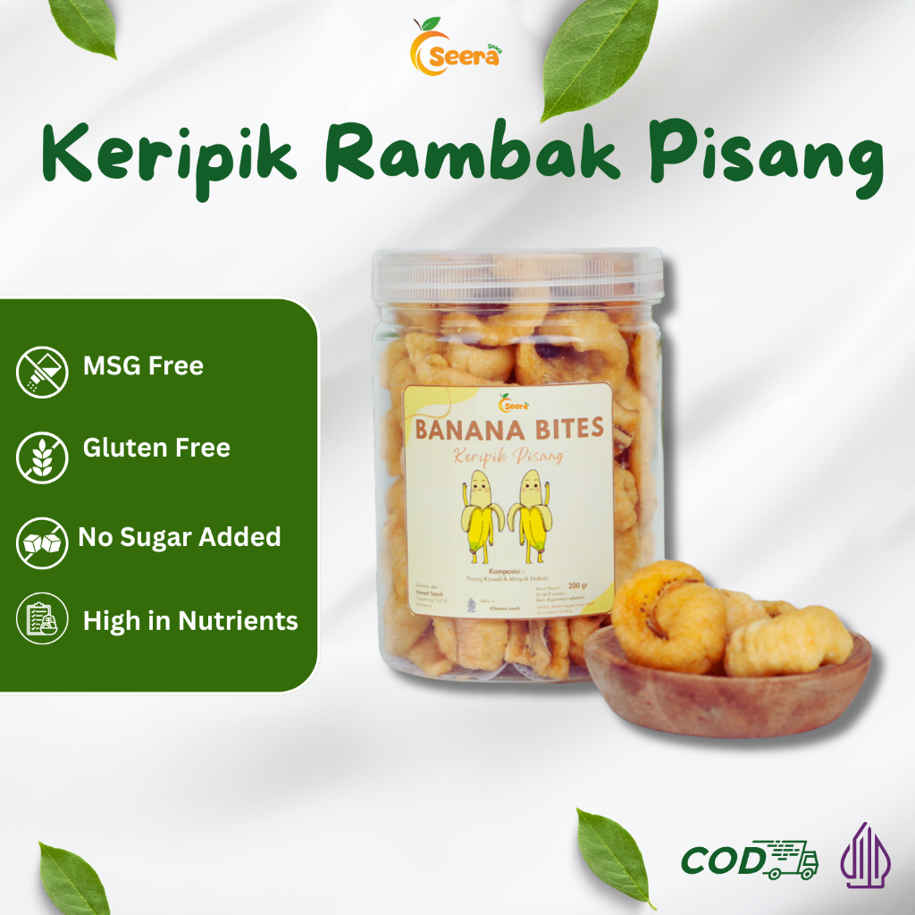 

Keripik Rambak Pisang Cemilan Sehat Halal No MSG Produk Lokal by Seera Snack