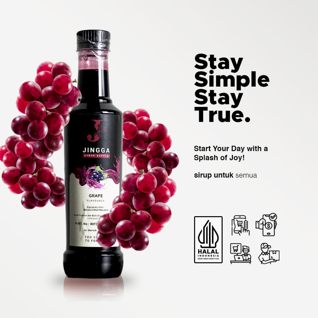 

JINGGA Grape Syrup 350 ml - Sirup Anggur Untuk Mocktail Cocktail Mojito Coffee