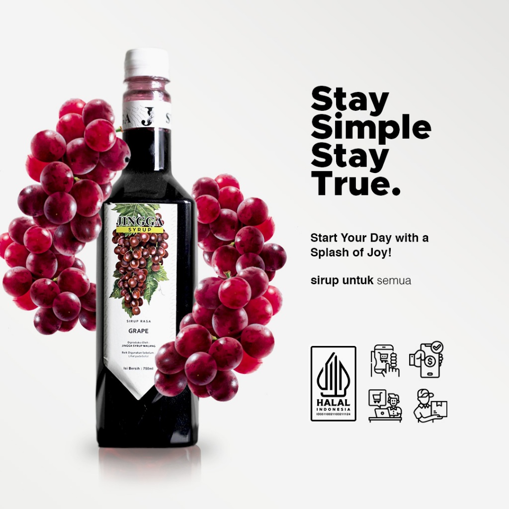 

Jingga Grape Syrup 750 ml - Sirup Anggur Untuk Coffee Mocktail