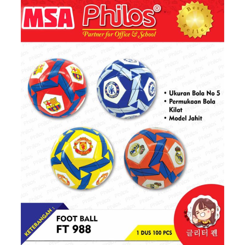 Bola kaki kulit jahit ukuran 5/ food ball 5" /bola futsal