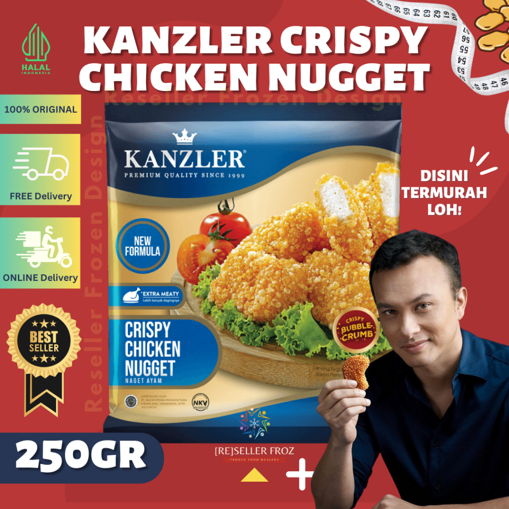 

KANZLER CRISPY NUGGET 250GR | PREMIUM KENZLER NAGET AYAM KRISPI SULTAN KENJLER KANJLER NAGET