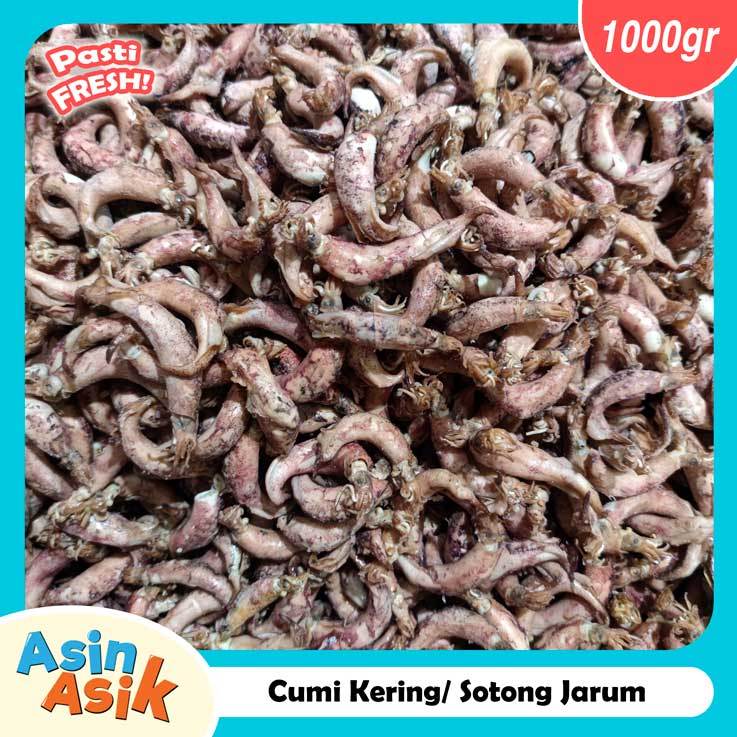 

Cumi Kering Sotong Jarum Lancip Premium Kualitas Super Bagus Bersih 1kg Kemasan Vakum