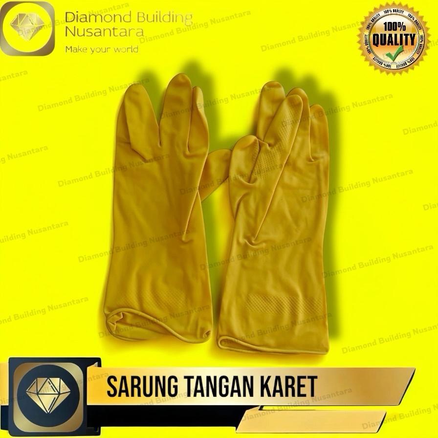 Sarung Tangan Karet Kuning Latex Tebal Serbaguna RUSH Ukuran XL