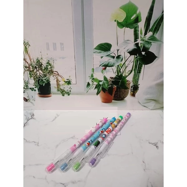 

(1pc) Pensil Lantu Fancy Lucu Bongkar Pasang Pencil Bensia dengan Penghapus Pensil Sambung Susun