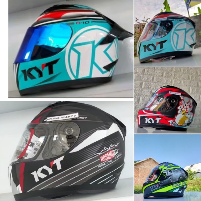 Helm KYT R10 Aqua marine, #3 Race Rosamonte, Pawi