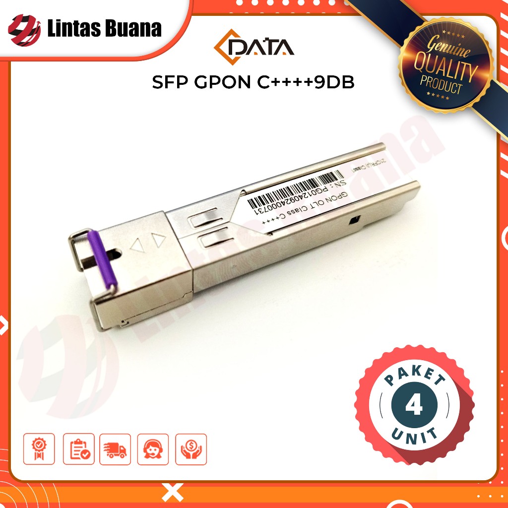 C-DATA GPON SFP MODULE C++++ 9db ( CDATA SFP GPON C+++ 9dBm ) - PAKET 4 pcs