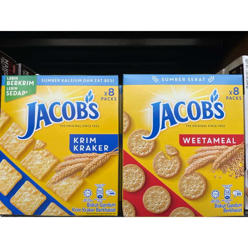 

JACOBS WHEAT CEREAL WEETAMEAL CRACKERS 144GR