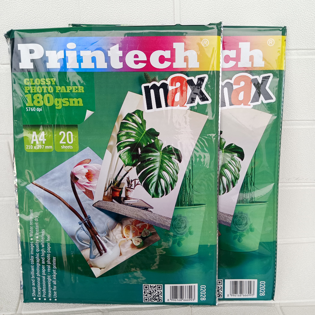

KERTAS FOTO GLOSSY A4 180 GSM PRINTECH