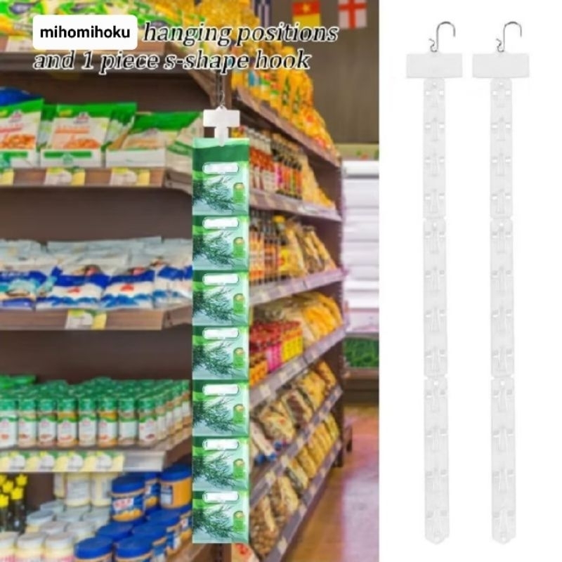 MIHO - Gantungan Warung Clip Strip Display Makanan /Supermarket Snack Plastic Clip Strip/Hanger Stri